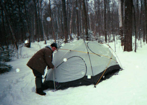 Setting Up Tent