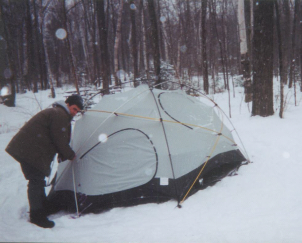Setting Up Tent